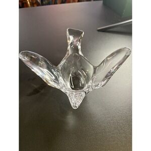 Crystal‎ Art Glass Dove Bowl -Candy / Trinket Dish- Bird -Clear